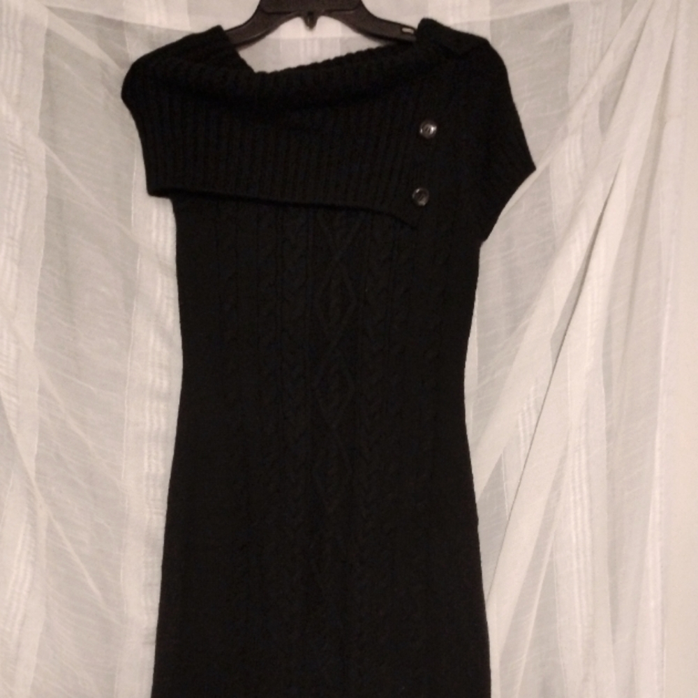 Calvin Klein Sweater Dress. Black